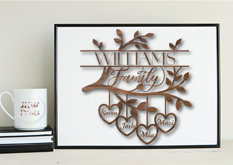 Personalised Family Branch Print