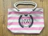 Personalised Beach Bag with custom Initial