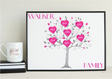 Personalised Family Tree Print