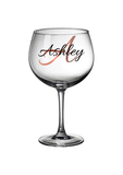 Personalised Gin Glass with name and Initial