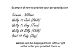 Personalised Wellington Boot Family Print