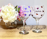 Personalised Mother's Day Gin Glass Gift Boxed with Hearts