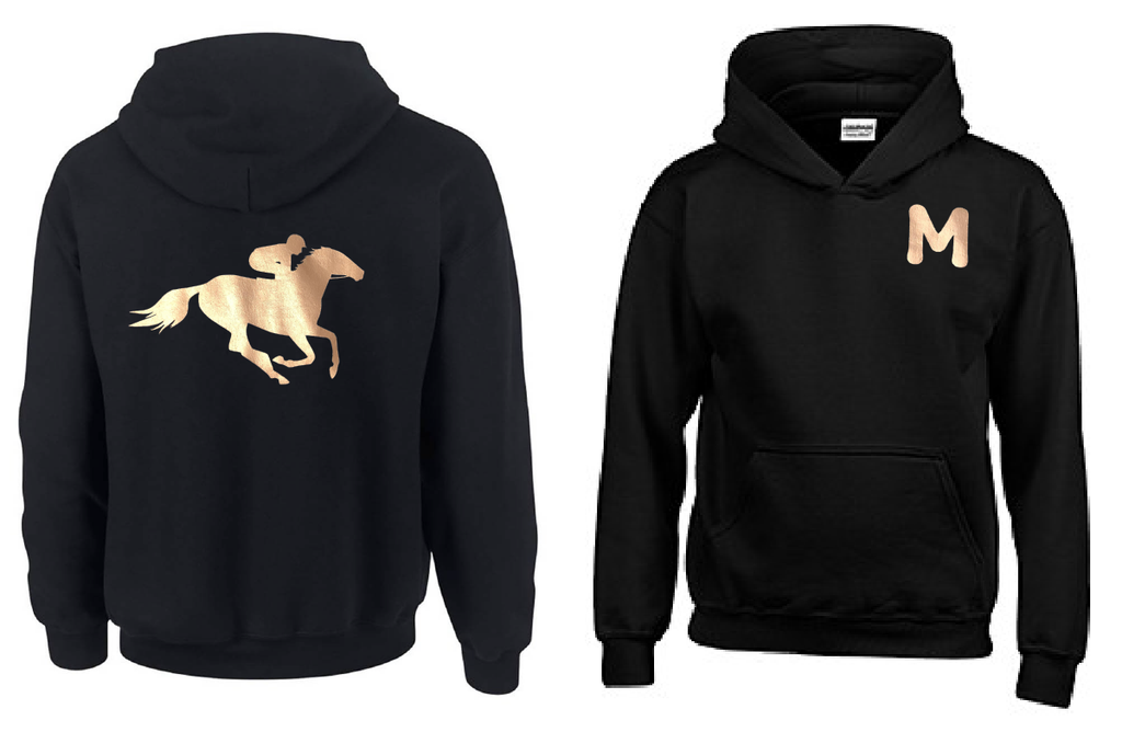 Personalised Kids Hoodie with Race Horse design JKW Prints
