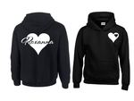 Kids Personalised Heart and Name Hoodie
