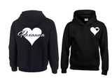 Kids Personalised Heart and Name Hoodie