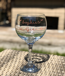 Personalised Name Gin Glass in Heart Font