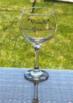 Personalised Name Gin Glass in Heart Font