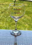 Personalised Name Gin Glass in Heart Font