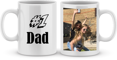 No1 Dad & Photo Mug