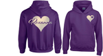 Kids Personalised Heart and Name Hoodie