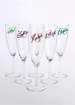 Personalised Birthday age & name Champagne, Prosecco Flute