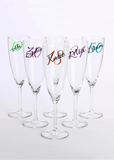 Personalised Birthday age & name Champagne, Prosecco Flute